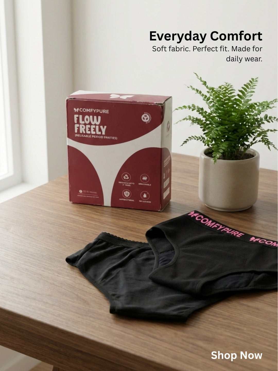 ComfyPure Flow Freely - Reusable Period Panties